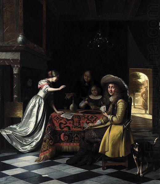 Pieter de Hooch Card Players at a Table china oil painting image